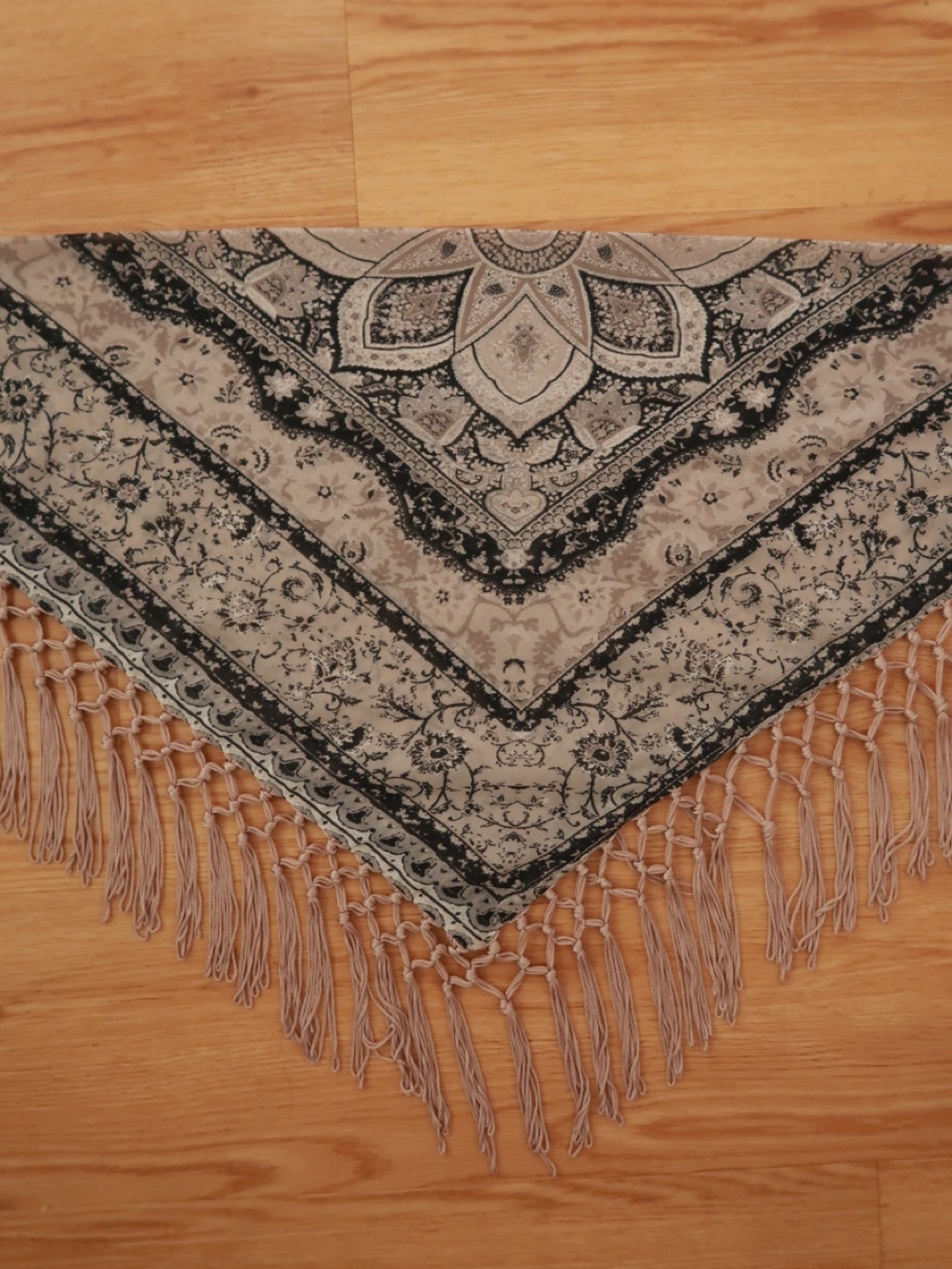 Vintage Boho Paisley Fringe Scarf Top